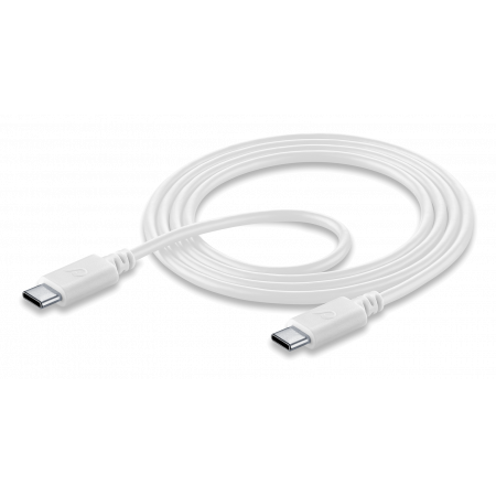 Accessory Power Cable 120cm  USB-C/USB-C white Cellularline