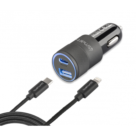 Accessory Rapid+ 27W with Quick Charge, PD and USB-C to Lightning Cable 1m black