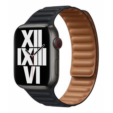 Accessory Siksniņa Apple Watch 42/44/45/49mm Midnight Leather Link M/L