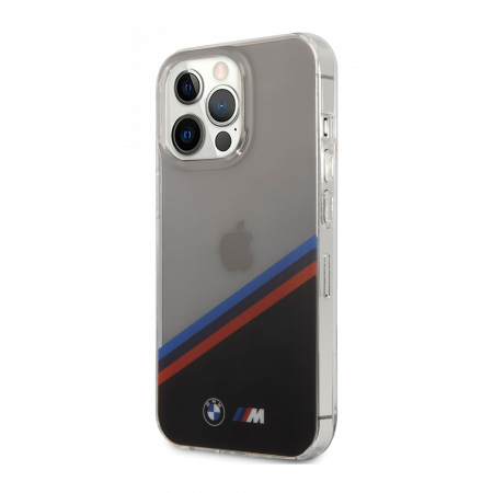Aksesuārs Vāciņš iPhone 13 Pro BMW Tricolor Stripes Case Transparent BMHCP13LMHLPK