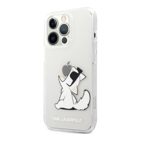 Aksesuārs Vāciņš iPhone 14 Pro Karl Lagerfeld Choupette Eat Case Transparent