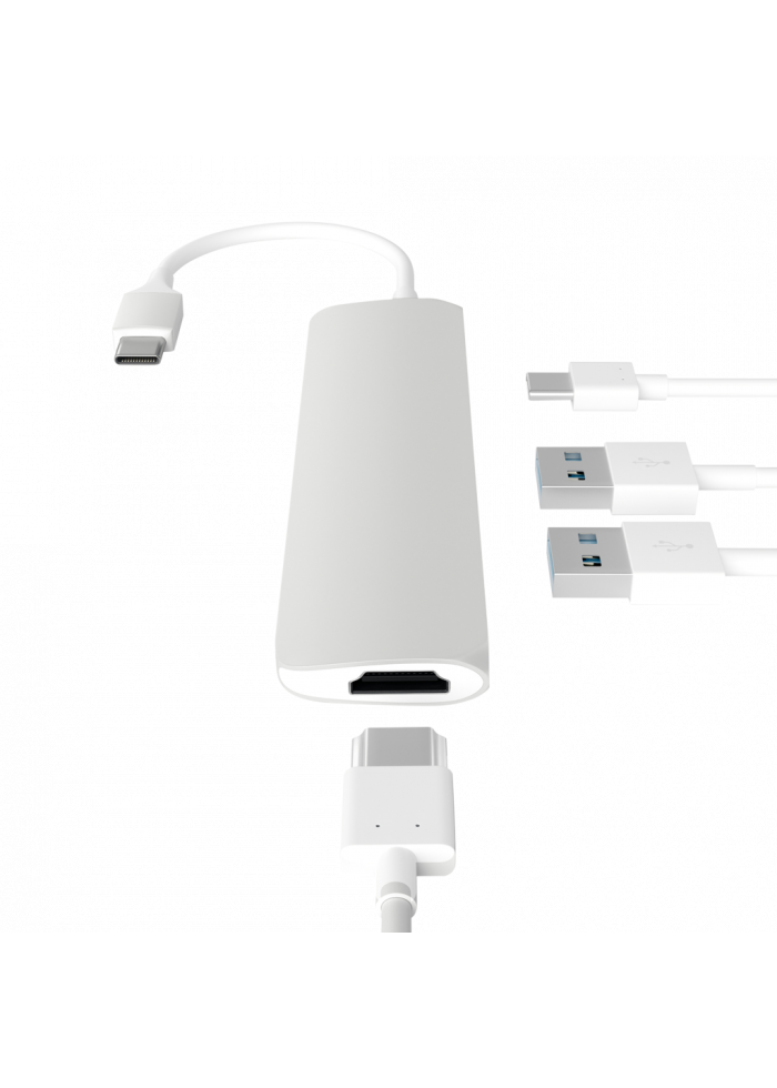Accessory Adapteris Satechi USB-C MultiPort Adapter HDMI, 2x USB 3.0 Silver