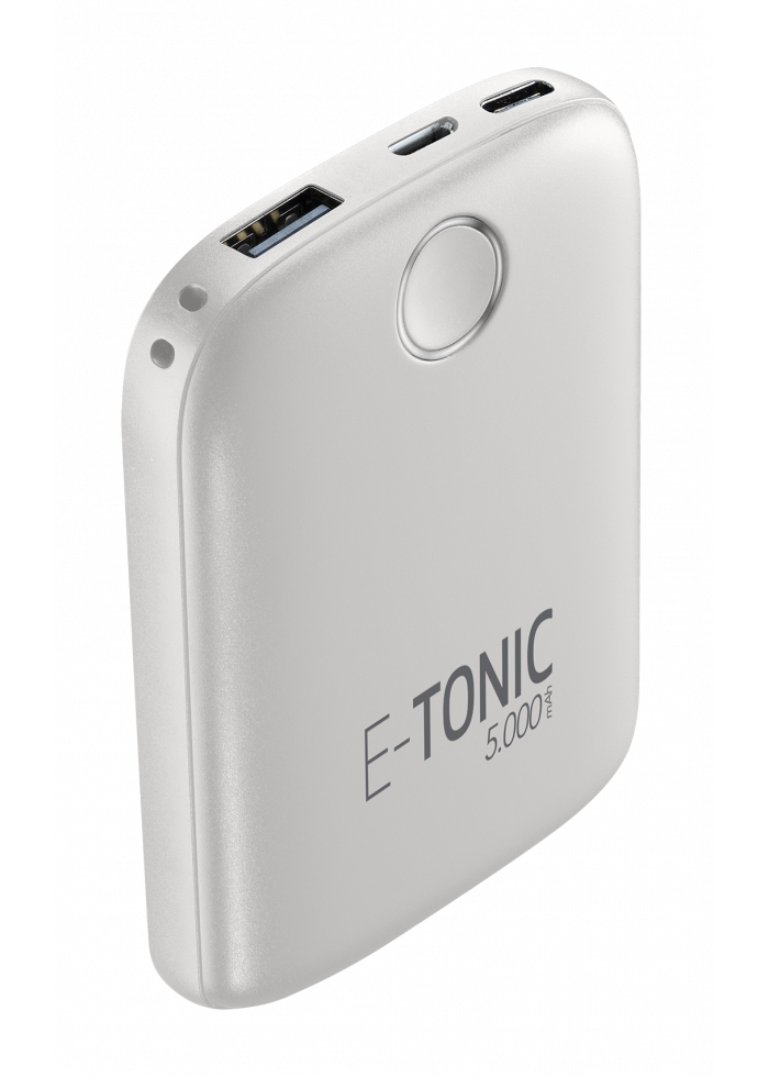 Аксессуар Extra uzlādes baterija E-Tonic 5000 white Cellularline