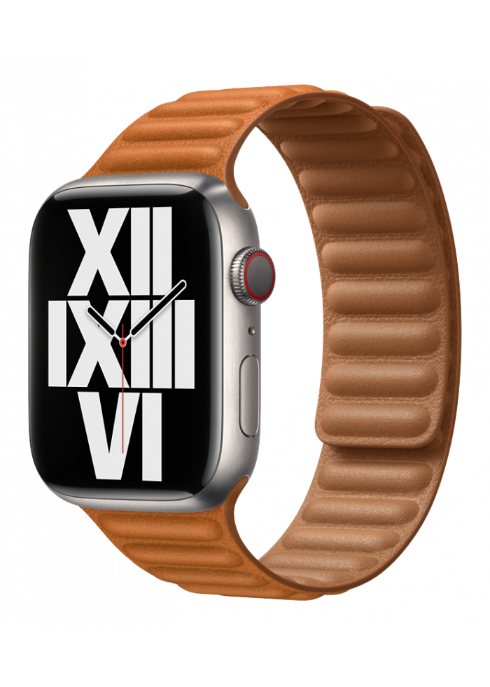 Aksesuārs Siksniņa Apple Watch 45mm Golden Brown Leather Link M/L ML7V3ZM/A