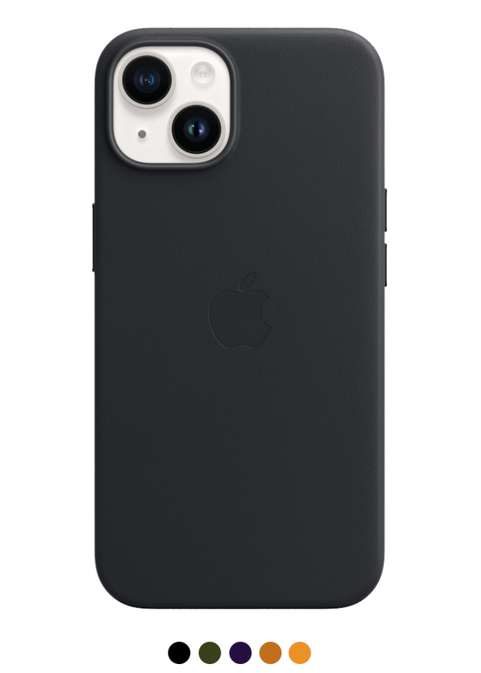 Aksesuārs Vāciņš iPhone 14 Leather Case with MagSafe