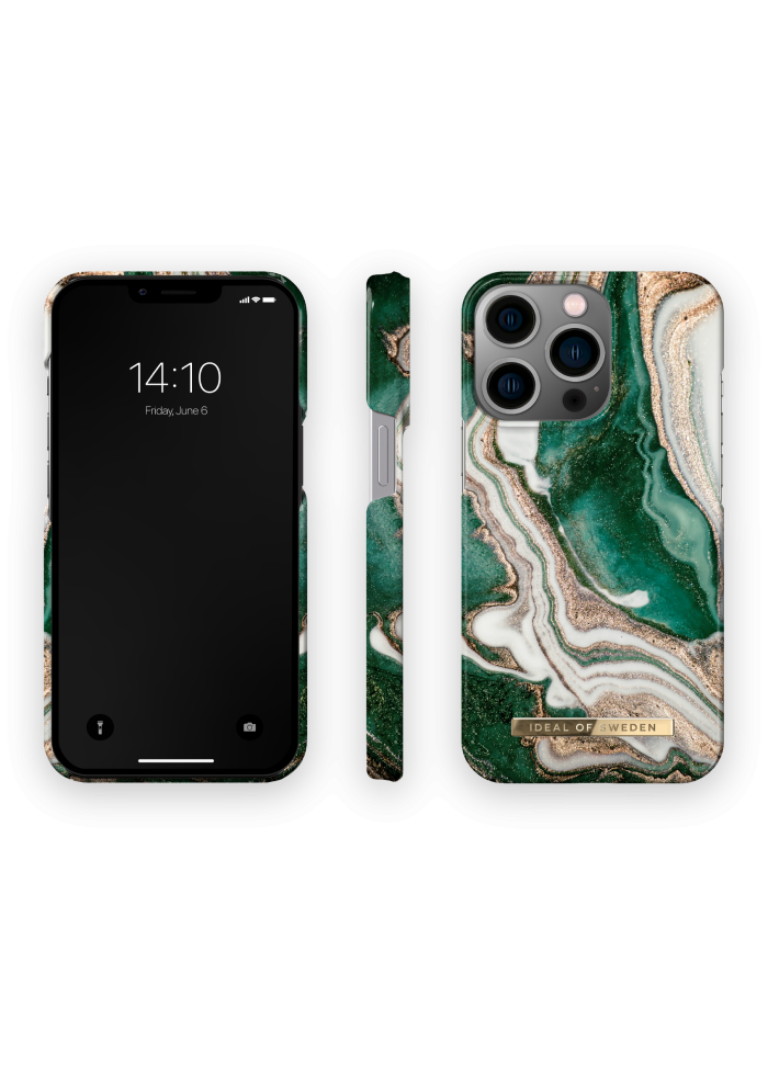 Aksesuārs Vāciņš iPhone 14 Pro Max iDeal Fashion Golden Jade Marble